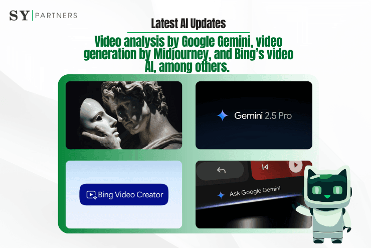 Latest AI Updates: Video analysis by Google Gemini, video generation by Midjourney, and Bing’s video AI, among others. 