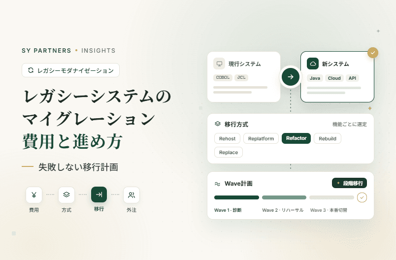 レガシーシステムのマイグレーション費用と進め方|失敗しない移行計画
