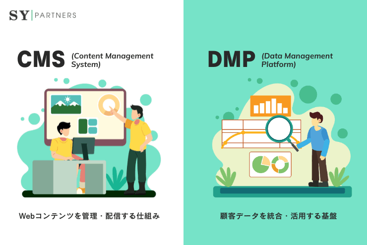 CMSとDMPの違いとは?企業データ活用における本質的な境界線