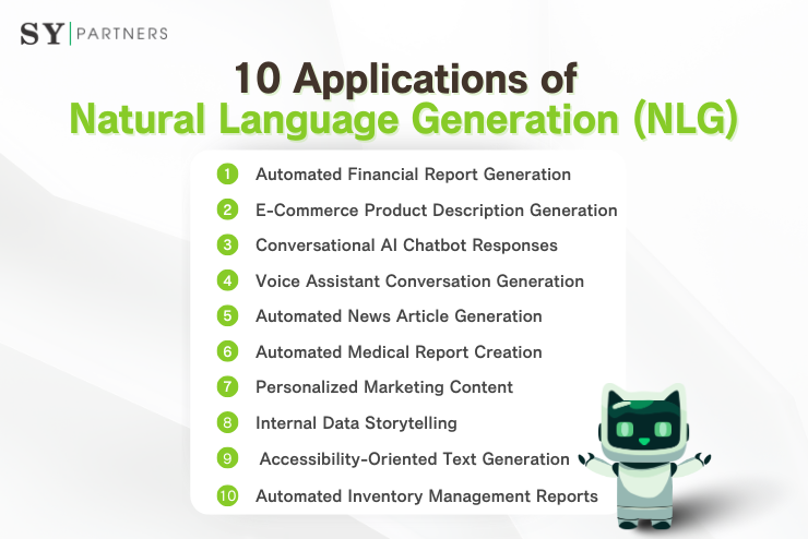 10 Applications of Natural Language Generation (NLG)