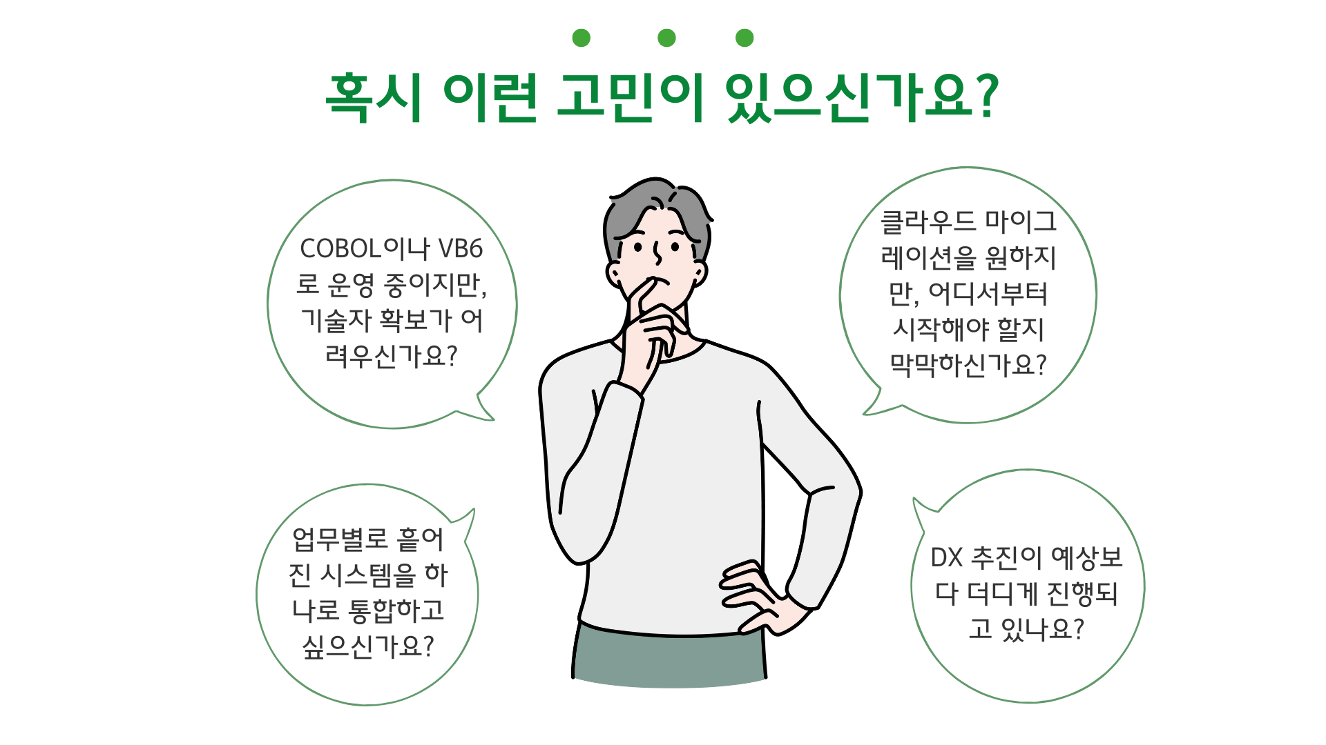 레거시 모더나이제이션을 하지 않을 경우의 리스크 