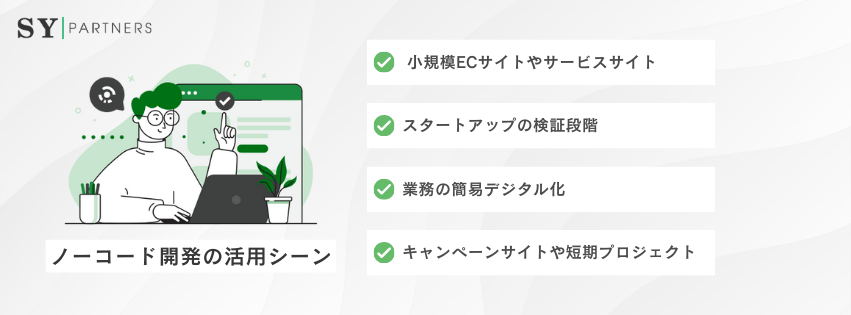 ノーコード開発の活用シーン
