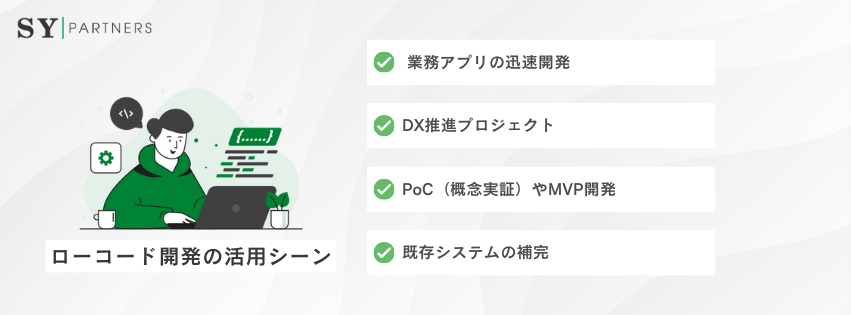 ローコード開発の活用シーン