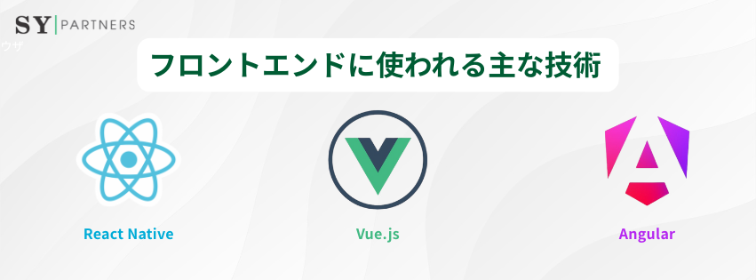 主な技術フロントエンドフレームワーク・ライブラリ