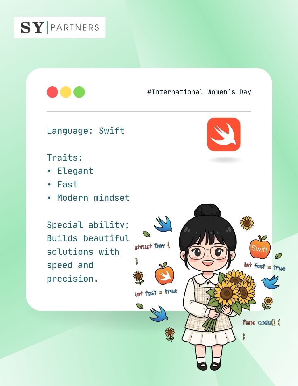 If Women at SY Partners Were Programming Languages