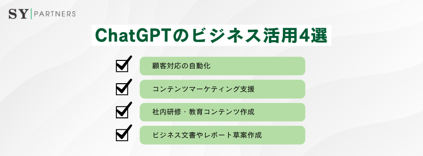 ChatGPTのビジネス活用4選