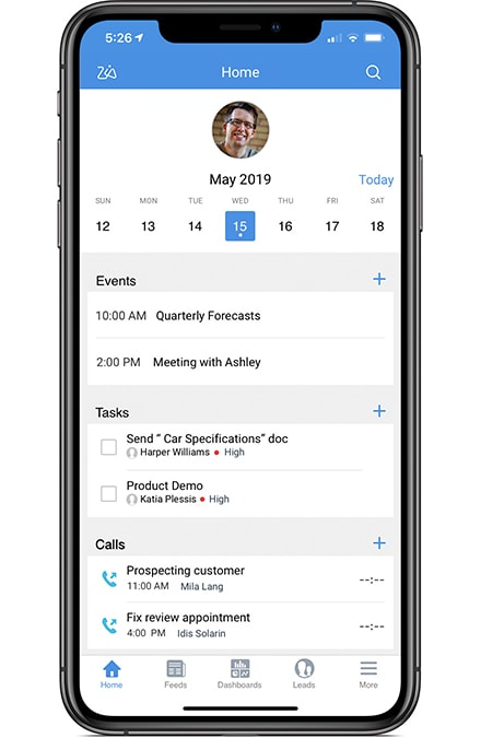 Zoho crm モバイルアプリ