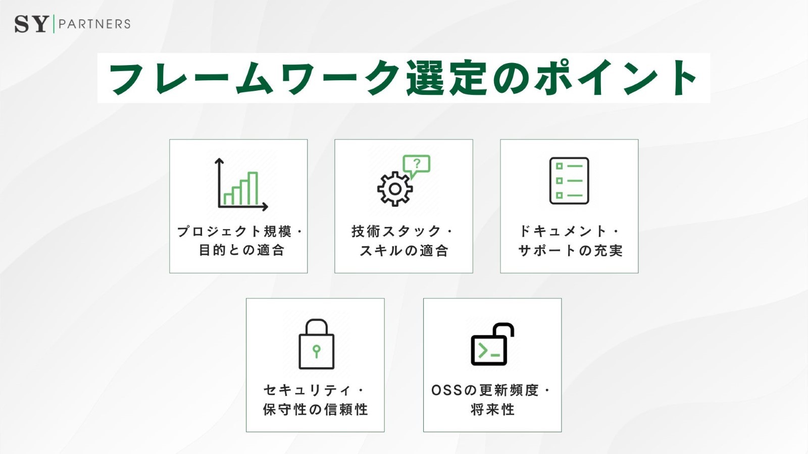 Webアプリケーションフレームワーク選定のポイン