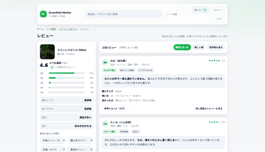 4.3 社会的証明を構造化するレビュー設計