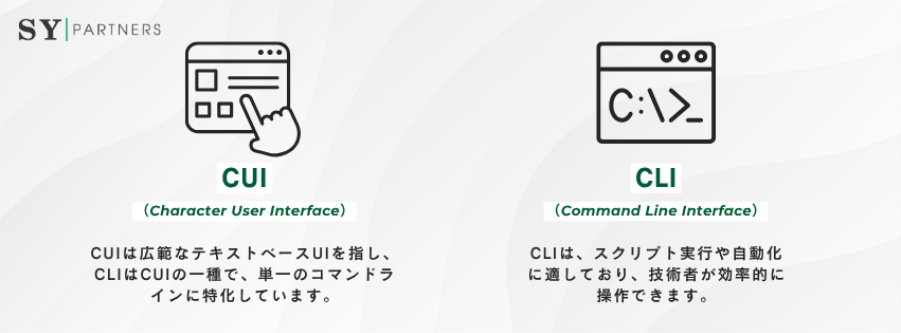 CUIとCLIの違い