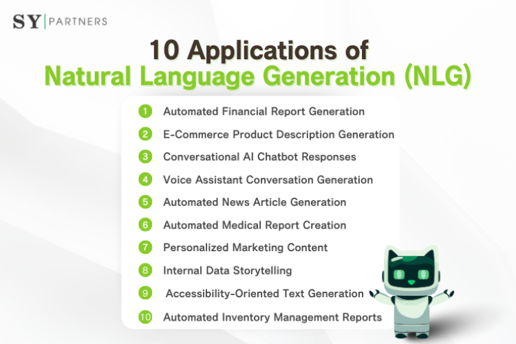 10 Applications of Natural Language Generation (NLG)